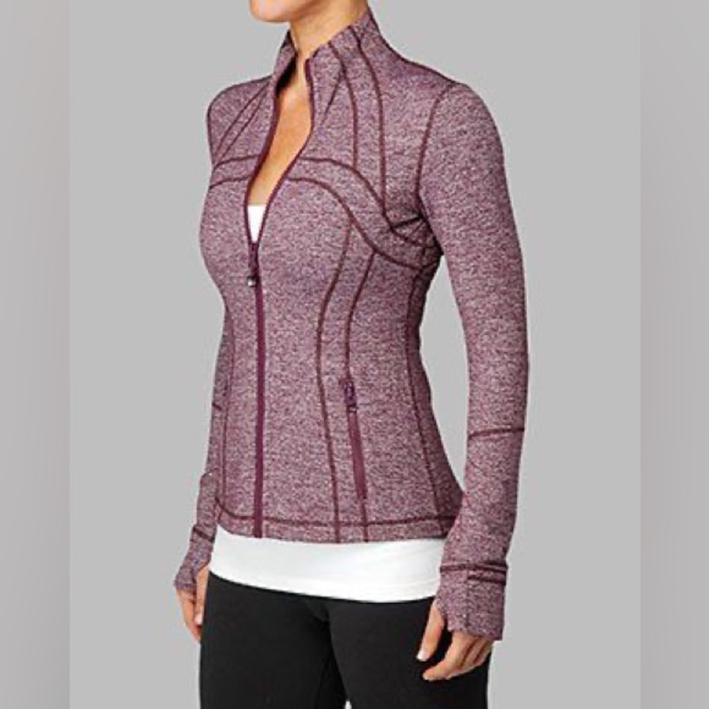 Lululemon Define Jacket in Static Plum Heathered Maroon